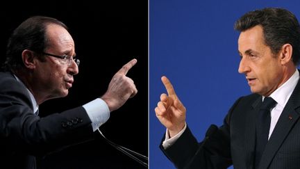 Fran&ccedil;ois Hollande et Nicolas Sarkozy, qualifi&eacute;s pour le second tour de l'&eacute;lection pr&eacute;sidentielle.&nbsp; (AFP / MONTAGE FTVI )