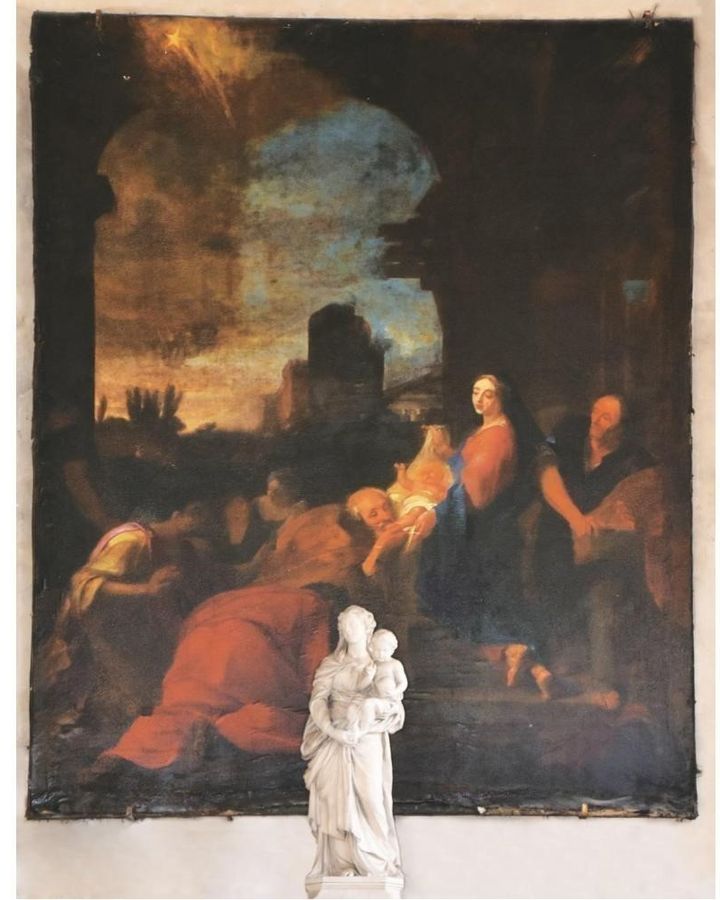 L'adoration des Mages, oeuvre de Joseph Vivien retrouvée dans l'église Saint-Nicolas de Givors (Rhône) (Ville de Givors)