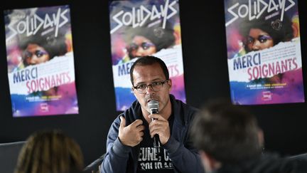 Luc Barruet, directeur et fondateur de Solidays, le 4 juillet 2021. (STEPHANE DE SAKUTIN / AFP)