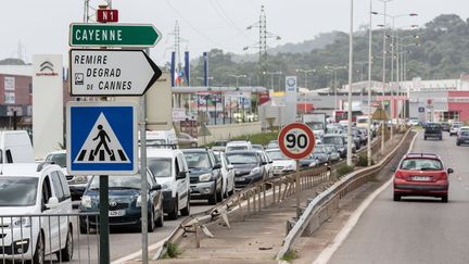 Cayenne, en Guyane, le 21 avril 2017, jour de la signature d'un accord mettant fin à cinq semaines de conflit social.&nbsp; (JODY AMIET / AFP)