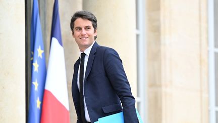 Gabriel Attal, nouveau ministre de l'Education nationale, jusqu'alors ministre délégué chargé des Comptes publics, au palais de l'Elysée à Paris, le 19 juillet 2023. (BERTRAND GUAY / AFP)