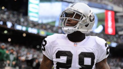 L'ex-joueur de la NFL Phillip Adams, alors chez les Oakland Raiders, le 8 décembre 2013.&nbsp; (MADDIE MEYER / GETTY IMAGES NORTH AMERICA / AFP)