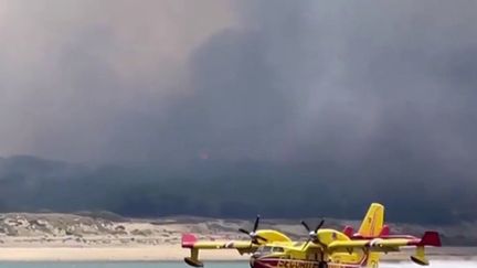 Incendies en Gironde : le feu gagne encore du terrain et envahit la plage de la Lagune à La Teste-de-Buch