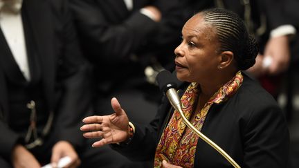 Christiane Taubira lors d'une s&eacute;ance de questions au gouvernement, le 30 Septembre 2015 l'Assembl&eacute;e nationale (ERIC FEFERBERG / AFP)