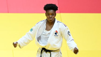 Audrey Tcheuméo après sa demi-finale des championnats du monde de Doha, le 12 mai 2023. (MILLEREAU PHILIPPE / KMSP)