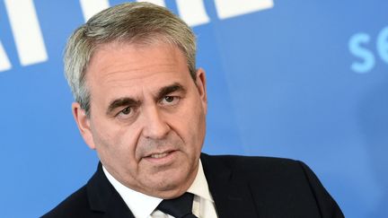 Xavier Bertrand, président sortant de la région des Hauts-de-France et candidat à sa réélection, le&nbsp;3 mai&nbsp;2021. (FRANCOIS LO PRESTI / AFP)