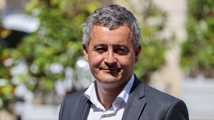 Le ministre de l'Intérieur et des outre-mer démissionnaire, Gérald Darmanin, à Matignon à Paris, le 31 juillet 2024. (LUDOVIC MARIN / AFP)