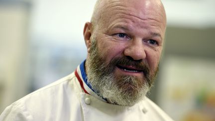 Philippe Etchebest aux championnats de France du dessert à Nancy, le 22 mars 2017. (ALEXANDRE MARCHI / MAXPPP)