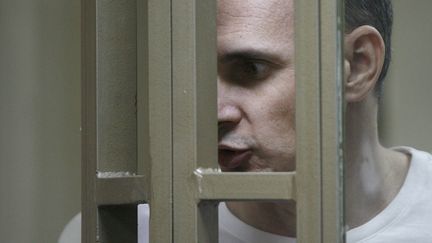 Le réalisateur ukrainien Oleg Sentsov, le 25 août 2015, à&nbsp;Rostov-sur-le-Don. (SERGEI VENYAVSKY / AFP)