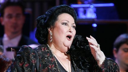 La cantatrice&nbsp;Montserrat Caballé, le 27 janvier 2005, au Palais des Festivals&nbsp; de Cannes (Alpes-Maritimes). (PASCAL GUYOT / AFP)