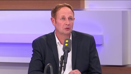 Laurent Escure, secrétaire général de l'Unsa, le 12 septembre 2019 sur franceinfo. (FRANCEINFO / RADIOFRANCE)