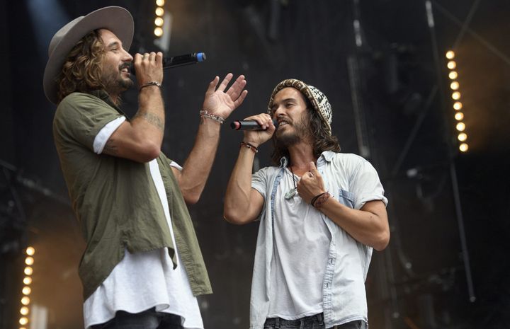 Le duo Frero Delavega clôturera le 15 août la 69e Foire aux Vins de Colmar
 (Martial Trezzini /EPA / Max ppp)