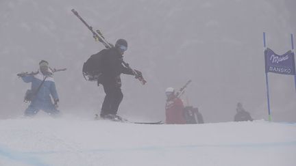 La piste du Sljeme dans le brouillard