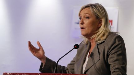 La pr&eacute;sidente du Front national, Marine Le Pen, le 23 juin 2015, &agrave; Paris. (FRANCOIS GUILLOT / AFP)