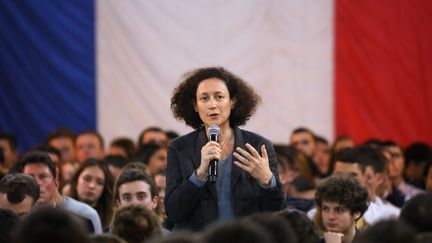 Emmanuelle Wargon,&nbsp;ministre de la Transition écologique et solidaire, à Étang-sur-Arroux le 7 février 2019. (LUDOVIC MARIN / AFP)