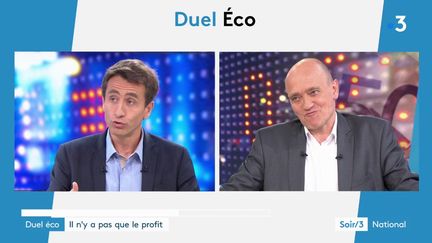 Le journaliste Etienne Lefebvre et l'économiste Christophe Ramaux (France 3)