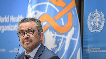 Tedros Adhanom Ghebreyesus, directeur général de l'OMS, au siège de cette dernière à Genève (Suisse), le 20 décembre 2021. (FABRICE COFFRINI / AFP)