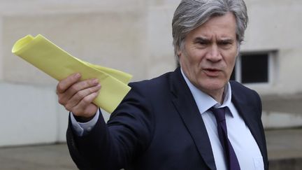 Stéphane Le Foll quitte l'Elysée après le Conseil des ministres, le 1er mars 2017. (JACQUES DEMARTHON / AFP)