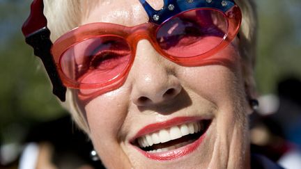 Jackie Nigro soutient Mitt Romney, Floride, 30 janvier 2012. (LINDA DAVIDSON / THE WASHINGTON POST / GETTY IMAGES)