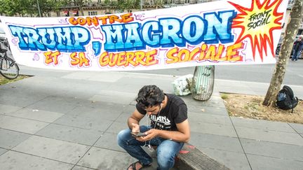 Manifestation du "Front social", mercredi 12 juillet à Paris. (SADAK SOUICI / LE PICTORIUM / MAXPPP)