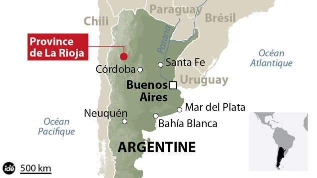 &nbsp; (Carte de la province de La Rioja, Argentine © Idé)