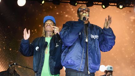 Les rappeurs Wiz Khalifa et Snoop Dogg ont interrompu leur concert après l'incident
 (Jamie McCarthy / GETTY IMAGES NORTH AMERICA / AFP)