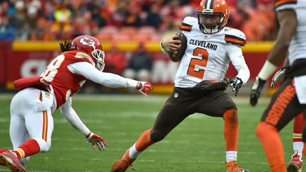 Johnny Manziel, désormais ancien quarterback des Browns (PETER AIKEN / GETTY IMAGES NORTH AMERICA)