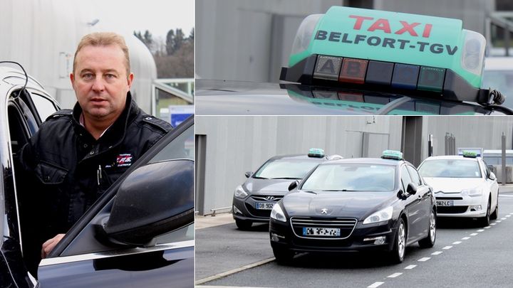 Jean-Louis, tr&eacute;sorier d'une association de taxis, patiente devant la gare TGV de Belfort-Montb&eacute;liard&nbsp;(Territoire de Belfort), le 9 d&eacute;cembre 2014. (MATHIEU DEHLINGER / FRANCETV INFO)