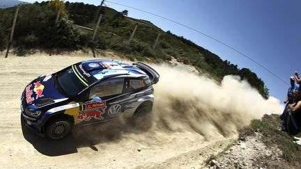 Sebastien Ogier et Julian Ingrassia durant le rallye du Portugal en 2015. (DPI / NURPHOTO)