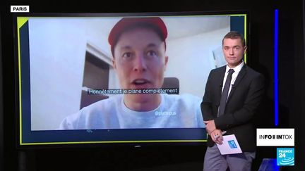 Sur Twitter, une vidéo "deepfake" d'Elon Musk est devenue virale. Le nouveau propriétaire du réseau social y affirme qu'il est sous l'emprise de drogues. (France 24)