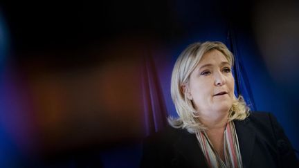 &nbsp; (Lors de ses voeux à la presse en janvier, la présidente du FN avait annoncé son intention d'aller "à la rencontre des Français", loin des médias © MaxPPP)