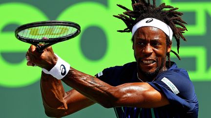 Toute la hargne de Gaël Monfils sur ce revers (MIKE EHRMANN / GETTY IMAGES NORTH AMERICA)