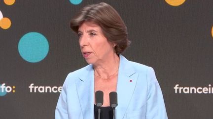 Catherine Colonna, ministre des Affaires étrangères, sur franceinfo le 11 octobre 2023. (FRANCEINFO / RADIO FRANCE)