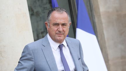 Le ministre de l'Agriculture, Didier Guillaume, le 28 août 2019, à l'Elysée.&nbsp; (LUDOVIC MARIN / AFP)