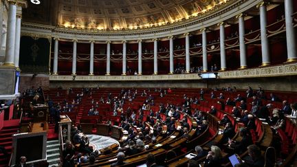 L'Assemblée nationale, à Paris, le 12 mars 2024. (THOMAS SAMSON / AFP)