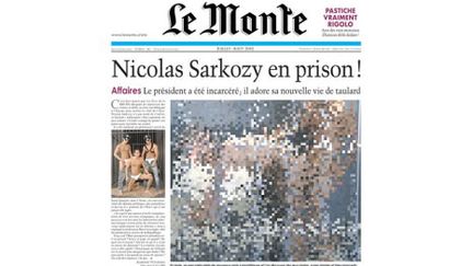 La Une (floutée) du numéro d'été du journal satirique Le Monte. (DR)