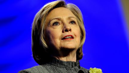 L'ex-secr&eacute;taire d'Etat am&eacute;ricaine Hillary Clinton participe &agrave; une conf&eacute;rence dans le Maryland (Etats-Unis), le 6 mai 2014. (PATRICK SMITH / GETTY IMAGES NORTH AMERICA / AFP)