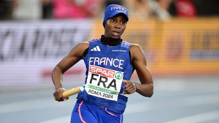 L'athlète française Sounkamba Sylla lors des championnats d'Europe à Rome, en 2024. (MILLEREAU Philippe / KMSP / KMSP via AFP)