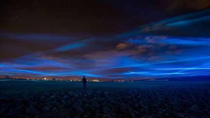 Se donner l'impression de marcher sous le niveau de la mer grâce à une immense vague bleue placée à trois mètres du sol. Poétique certes, mais pour mesurer aussi les conséquences dramatiques d'une éventuelle montée des eaux en raison du réchauffement climatique. Une installation de Daan Roosegarde à voir à l'éco-parc Martin Luther King de Clichy Batignolles (Paris 17e) de 20h à 7h. Et ici en vidéo.
 (Studio Roosegaard)