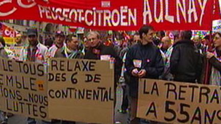 Manifestation de salariés du secteur automobile, jeudi 17 septembre à Paris (© France 2)