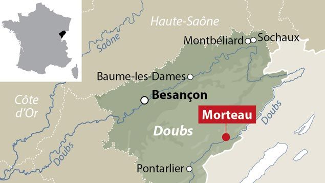 &nbsp; (L'accident a eu lieu dans le Doubs entre Pontarlier et Morteau © IDE)