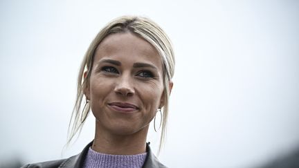 Marion Rousse, la directrice du Tour de France femmes, lors de la 8e étape de l'édition 2024. (JULIEN DE ROSA / AFP)