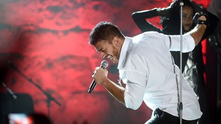 Saad Lamjarred au Festival international de Carthage, Tunis, Tunisie, le 30 juillet 2016
 (Fethi BELAID / AFP)