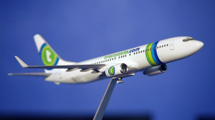 Les syndicats de pilotes d'Air France s'opposent au projet de la direction de d&eacute;velopper Transavia, la filiale &agrave; bas co&ucirc;t de la compagnie. (JACQUES DEMARTHON / AFP)