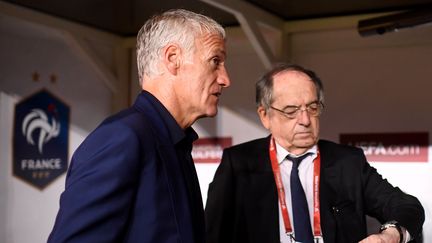 Didier Deschamps et Noël Le Graët au Konya Stadium (Turquie), le 8 juin 2019.&nbsp; (FRANCK FIFE / AFP)