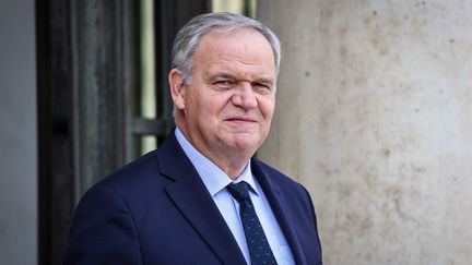 François-Noël Buffet, ministre en charge des Outre-mer, le 1er octobre 2024 à Paris. (FRED DUGIT / MAXPPP)