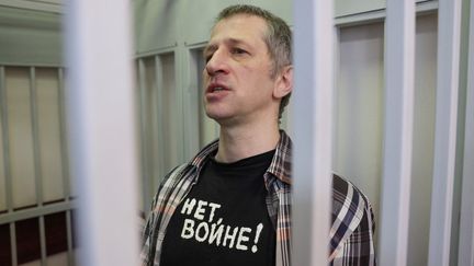 Le journaliste Roman Ivanov, le 6 mars 2024 à Korolev (Russie). (AFP)