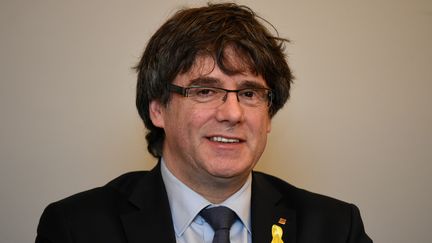 L'ancien président de la Catalogne (Espagne), Carles Puigdemont, le 14 mars 2018. (JOHN THYS / AFP)