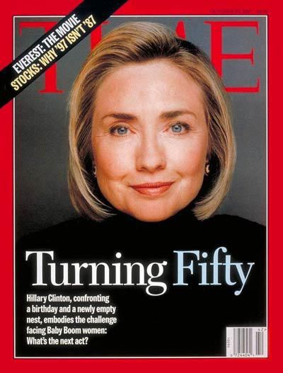 En 1997, le très sérieux "Time"&nbsp;souhaite un bon anniversaire à Hillary Clinton.&nbsp; (TIME)