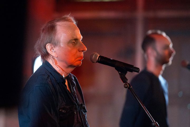 Michel Houellebecq déclame ses poèmes dans "Existence à basse alitutude", au festival Le Printemps de Bourges, le 20 avril 2022 (GUILLAUME SOUVANT / GUILLAUME SOUVANT)